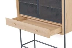 Hartô Gabin Cabinet, Oak - Slate Grey -Fatboy Sales Store HARTO GABIN cabinet Detail drawer open HD