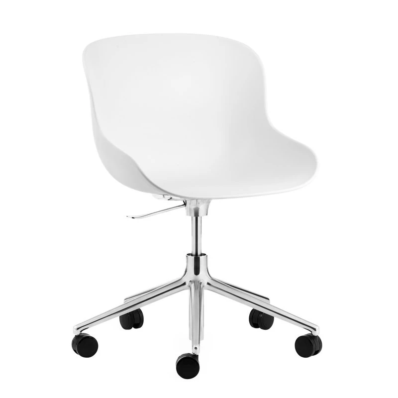 Normann Copenhagen Hyg Chair With 5 Wheels, Swivel, Aluminium - White 3 Normann Copenhagen Hyg Chair With 5 Wheels, Swivel, Aluminium - White