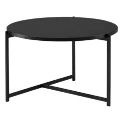 Interface Pilleri Coffee Table, 60 Cm, Black - Black Oak