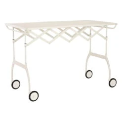 Kartell Battista Folding Serving Trolley/side Table, White