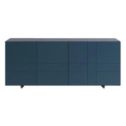 Asplund Kilt Storage Unit, 137cm, Deep Blue - Smoked Oak