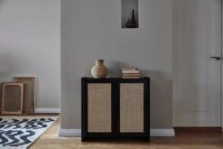 Lundia Classic Cabinet W/ Rattan Doors, 84 X 79 Cm, Black Lacquered -Fatboy Sales Store Kopio tiedostosta 2020 11 09 Lundia48108