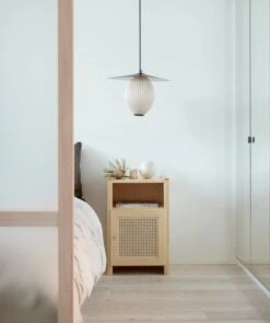 Lundia Classic Nightstand With Door, Pine - Rattan -Fatboy Sales Store Lundia classicnightstand2