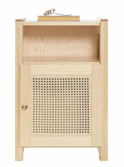 Lundia Classic Nightstand With Door, Pine - Rattan -Fatboy Sales Store Lundia classicnightstand3