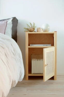 Lundia Classic Nightstand With Door, Pine - Rattan -Fatboy Sales Store Lundia classicnightstand5