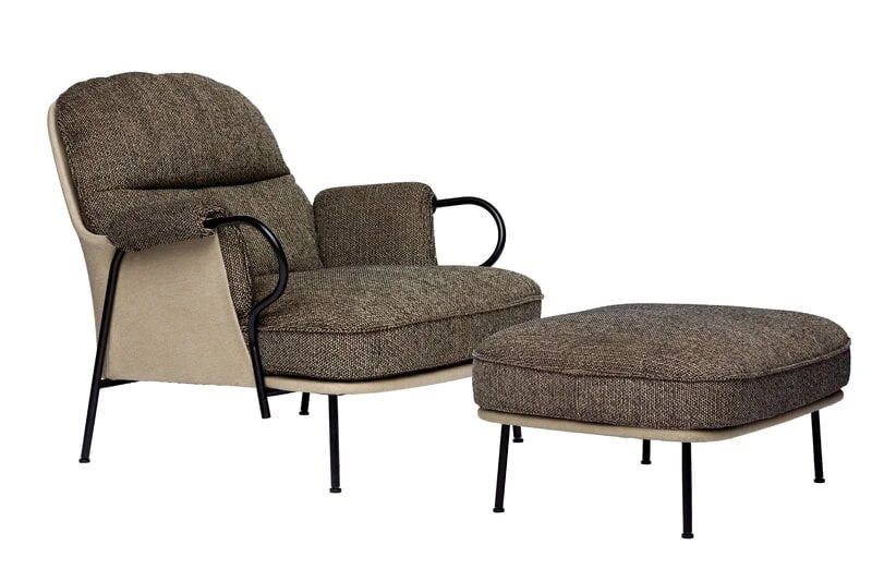 Fogia Lyra Armchair, Black Steel - Brown Kvadrat Safire 0001 4 Fogia Lyra Armchair, Black Steel - Brown Kvadrat Safire 0001 - Image 2