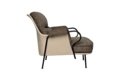 Fogia Lyra Armchair, Black Steel - Brown Kvadrat Safire 0001 11 Fogia Lyra Armchair, Black Steel - Brown Kvadrat Safire 0001 -Fatboy Sales Store Lyra Armchair Kvadrat Safire 0001 Side sRGB 8bit On White