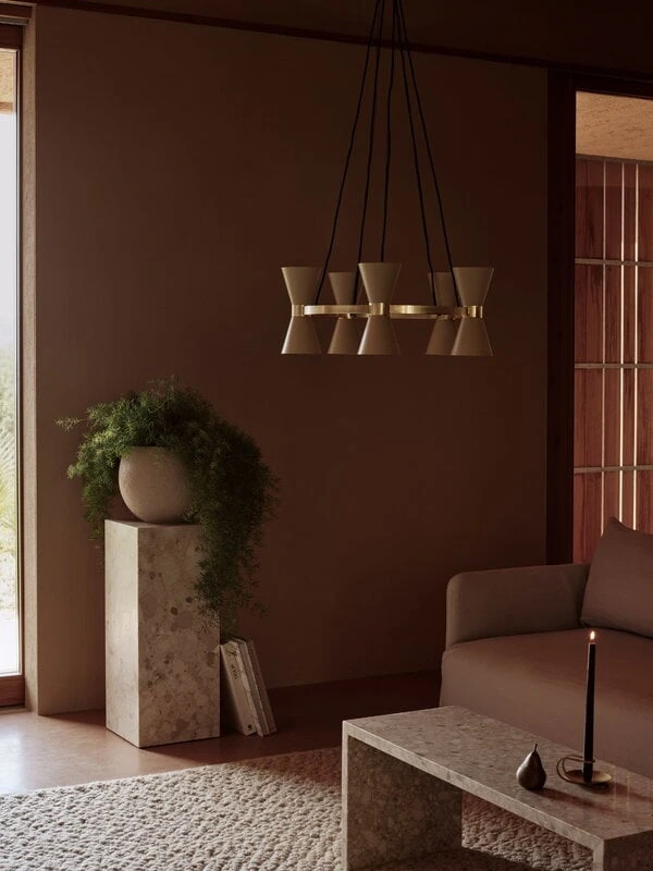 MENU Plinth Pedestal Stand, Brown Kendzo Marble - Image 6