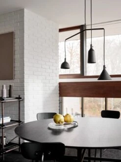 MENU Afteroom 4 Chair, Black, Leather -Fatboy Sales Store MENU Snaregade Cast Afteroom Dining Chair Chamfer