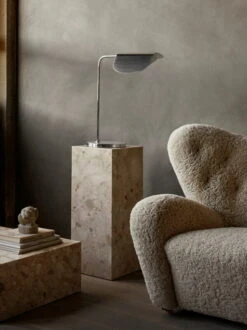 MENU Plinth Pedestal Stand, Brown Kendzo Marble -Fatboy Sales Store MENU The Tired Man Wing Table Lamp Plinth Pedestal