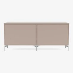 Montana Furniture Save Low Sideboard, Matt Chrome Legs - 137 Mushroom -Fatboy Sales Store MONSAVE CHROME LEGS 137 MUSHROOM 2