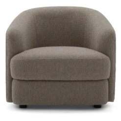 New Works Covent Lounge Chair, Dark Taupe 11 New Works Covent Lounge Chair, Dark Taupe -Fatboy Sales Store NW41301 B BA 10 Covent Lounge Chair Barnum Dark Taupe Front White Background