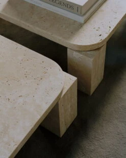 New Works Atlas Coffee Table, 60 X 60 Cm, Unfilled Travertine -Fatboy Sales Store New Works 3daysofdesign 2022 770 05