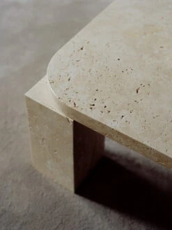 New Works Atlas Coffee Table, 60 X 60 Cm, Unfilled Travertine -Fatboy Sales Store New Works Fall 2022 109 47