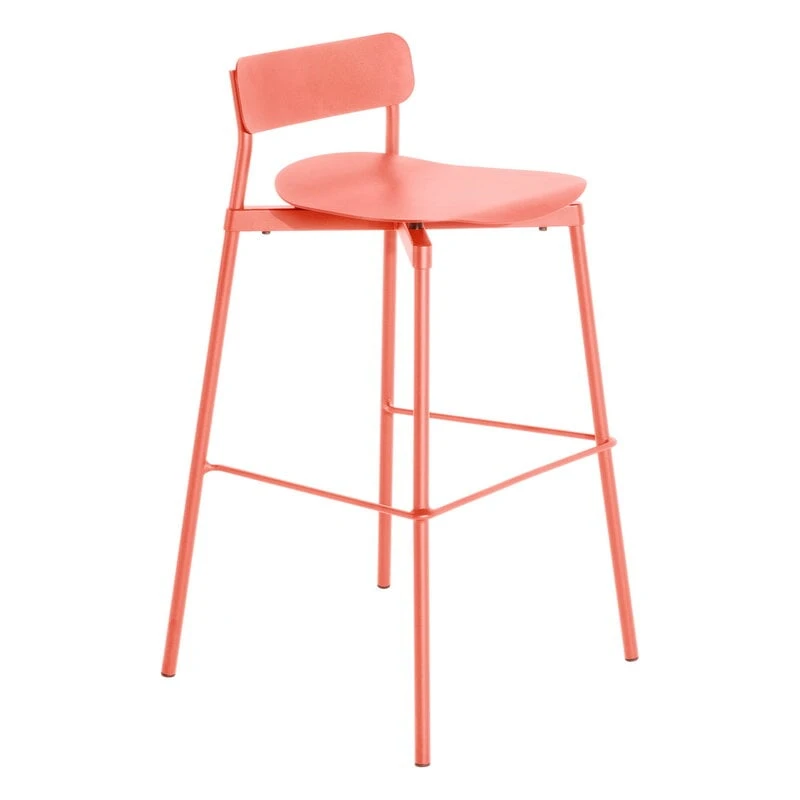 Petite Friture Fromme Bar Stool, 75 Cm, Coral 5 Petite Friture Fromme Bar Stool, 75 Cm, Coral - Image 3