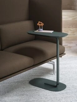 Muuto Relate Side Table, H. 73,5 Cm, Dark Green -Fatboy Sales Store Relate H73 dark green outline highback 2 seater h45 chrome vidar 363 ply rug black white muuto org