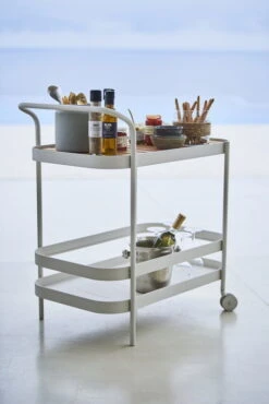 Cane-line Roll Bar Trolley, Teak - White -Fatboy Sales Store Roll bar trolley 2