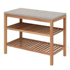 Skagerak Pantry Module 2 Work Station, Teak - Limestone
