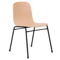 Hem Touchwood Chair, Natural Beech - Black Steel