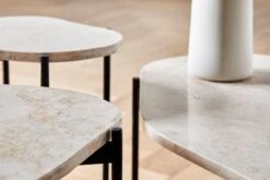 Woud La Terra Occasional Table, M, Ivory Travertine - Black 11 Woud La Terra Occasional Table, M, Ivory Travertine - Black -Fatboy Sales Store WOUD Lifestyle 2021 SS21 La terra 3