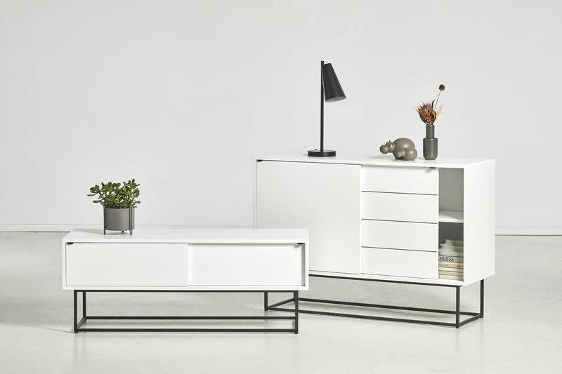 Woud Virka Sideboard, Low, White - Image 2