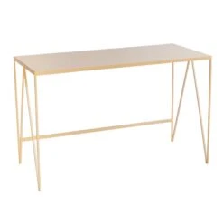 &New Study Desk, Linoleum, Butternut