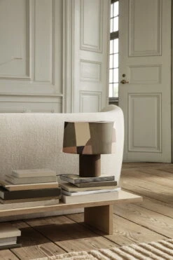 Ferm LIVING Kona Display Table, Oak -Fatboy Sales Store fermLIVING AW21 KonaDisplayTable PostTableLampBaseSolid EclipseLampshadeShort image