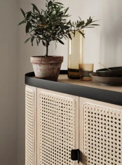 Warm Nordic Be My Guest Bar Cabinet, Cane -Fatboy Sales Store warmnordic bemyguest barcabinet closeup